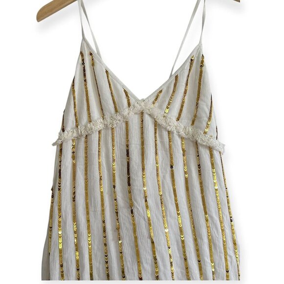 Sundress Madeline Dress in Off White & Gold Sequins, Size XS, New with tag - Picture 6 of 15